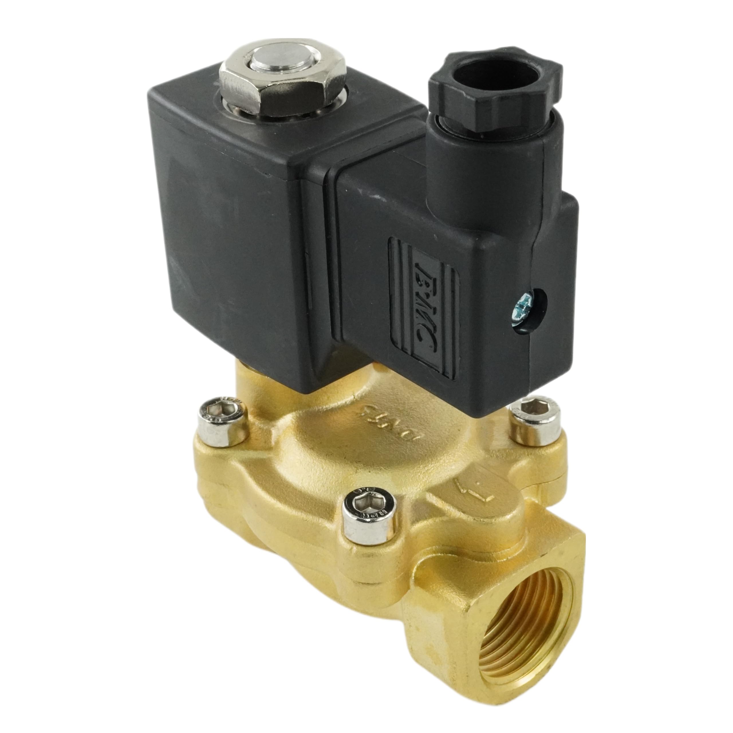 Fittingstore – Magnetventil stromlos geschlossen aus Messing für Druckluft, Wasser, Öl und Gas Elektromagnetventil 230 V AC / 12 V DC / 24 VAC / 24 V DC (Spannung: 230V AC, Gewinde: G 1 1/4")