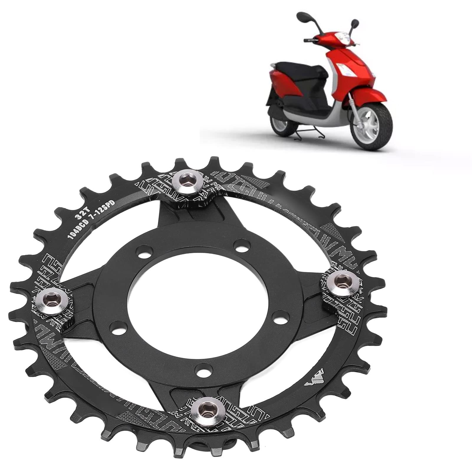 Amazon | 電動自転車チェーンリング 104BCD 32T アルミ合金 CNC切削 高 Amazon | 電動自転車チェーンリング 104BCD 32T アルミ合金 CNC切削 高