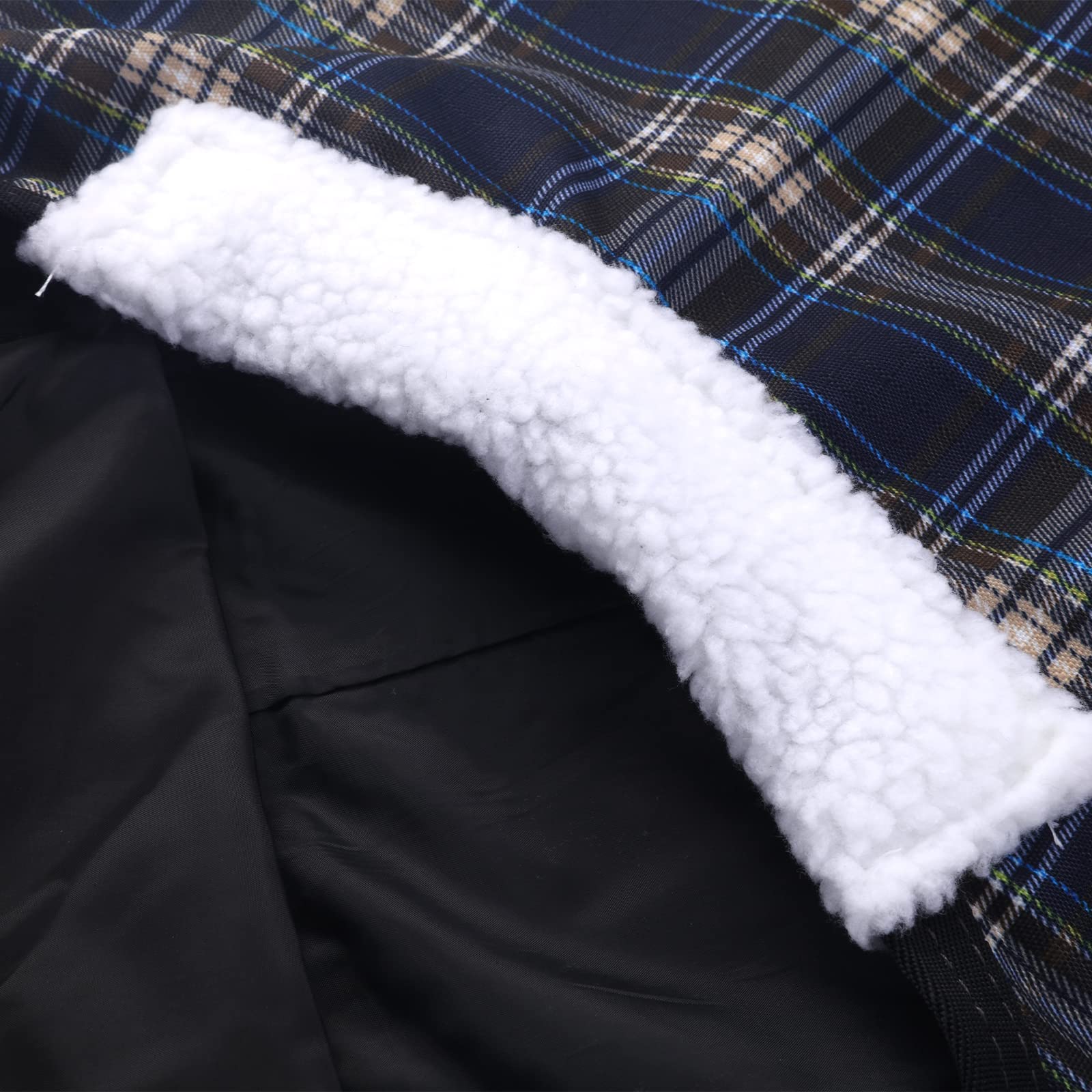 600D Ripstop - Mini sábana para caballo (impermeable, transpirable, sin relleno), color azul a cuadros 39