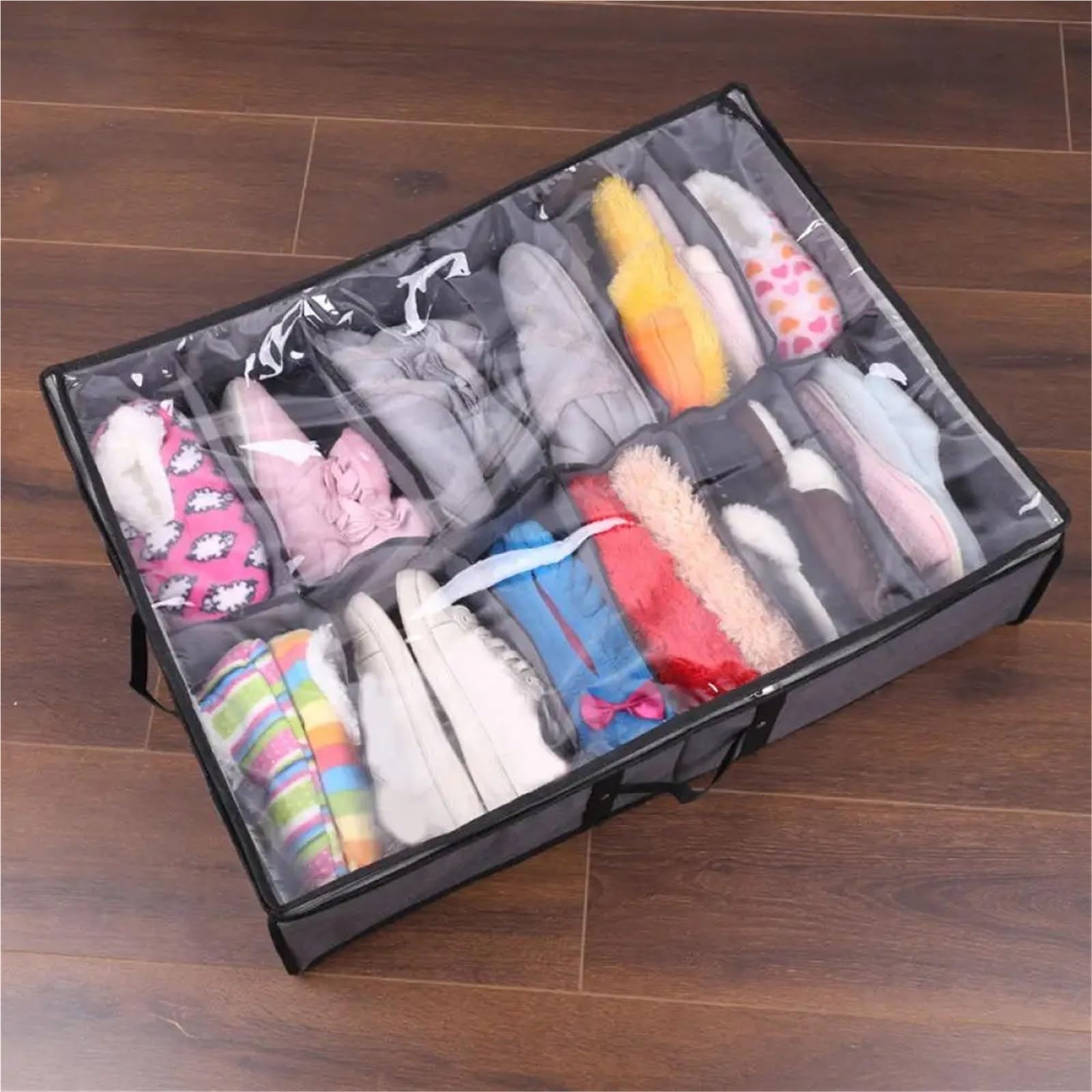 Organizzatore Di Scarpe Sotto Il Letto Scatola contenitore for scarpe pieghevoli con cerniera liscia sotto il letto Organizer for scarpe for scarpe da ginnastica Per Risparmiare Spazio