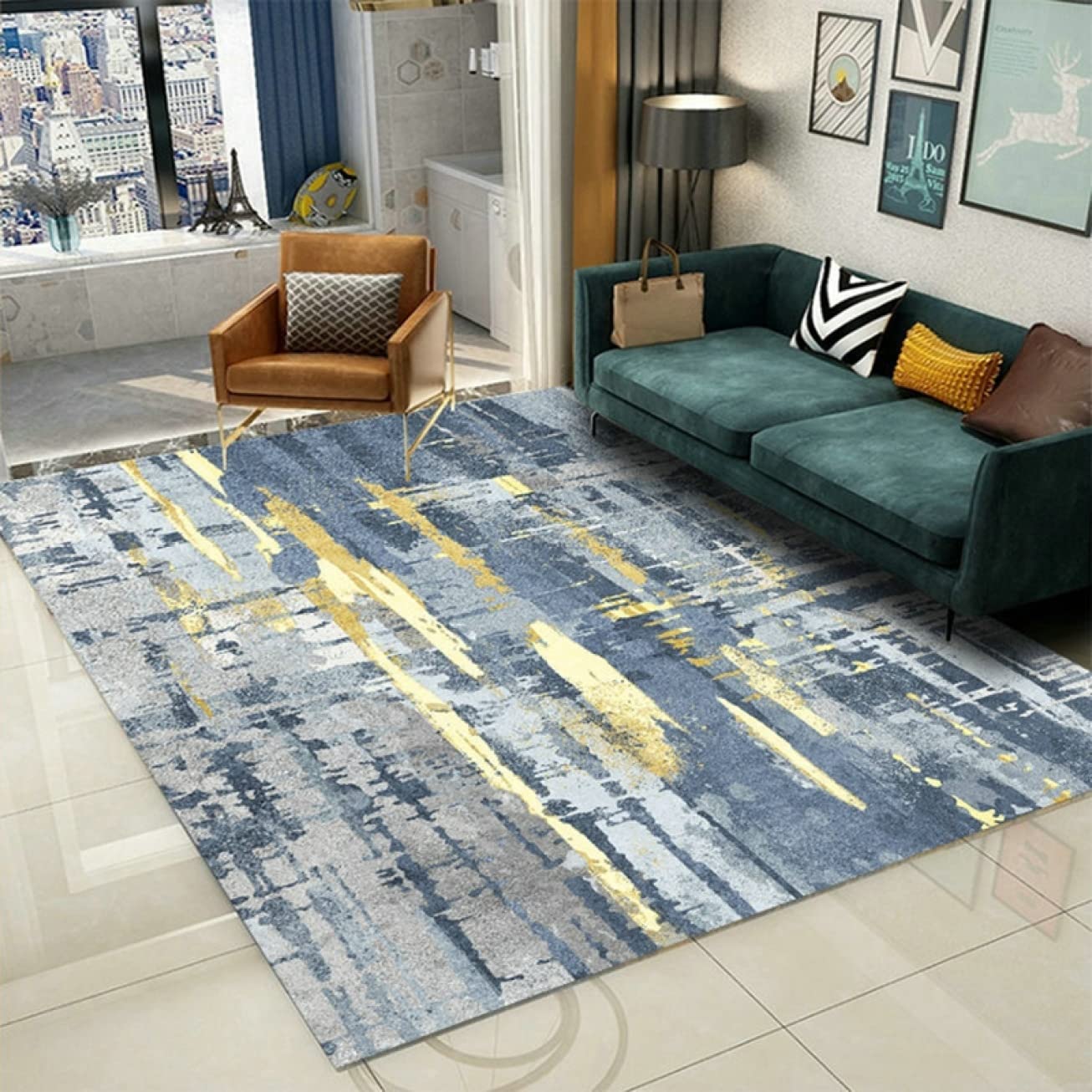 Amazon | SDFZDF ラグ カーペット ラグマット 北欧 カラー 欧米風 160