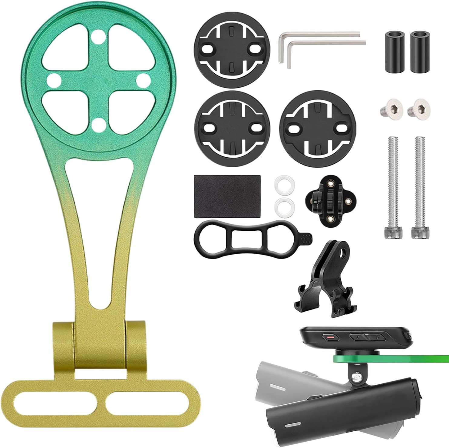 Computer Front Mount for Bike | Computer Handlebar Mount for Mountain Bike | Cycling Speedometer Bracket for Data Tracking Navigation Road Trip Travel Biking Touring Riding Trail