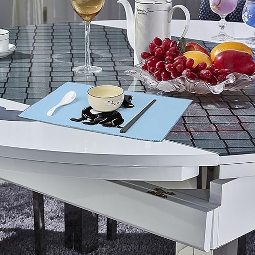 Miniatura 4 de Dachshunds Dog with Heart Placemats Set of 6 Resistant Table Mats Washable Place Mats for Dinner Party Table Decoration