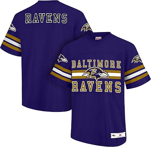 Ultra Game Adults NFL Official Soft Mesh Vintage Beast Mode T-Shirt, Baltimore Ravens, Team Color, Medium