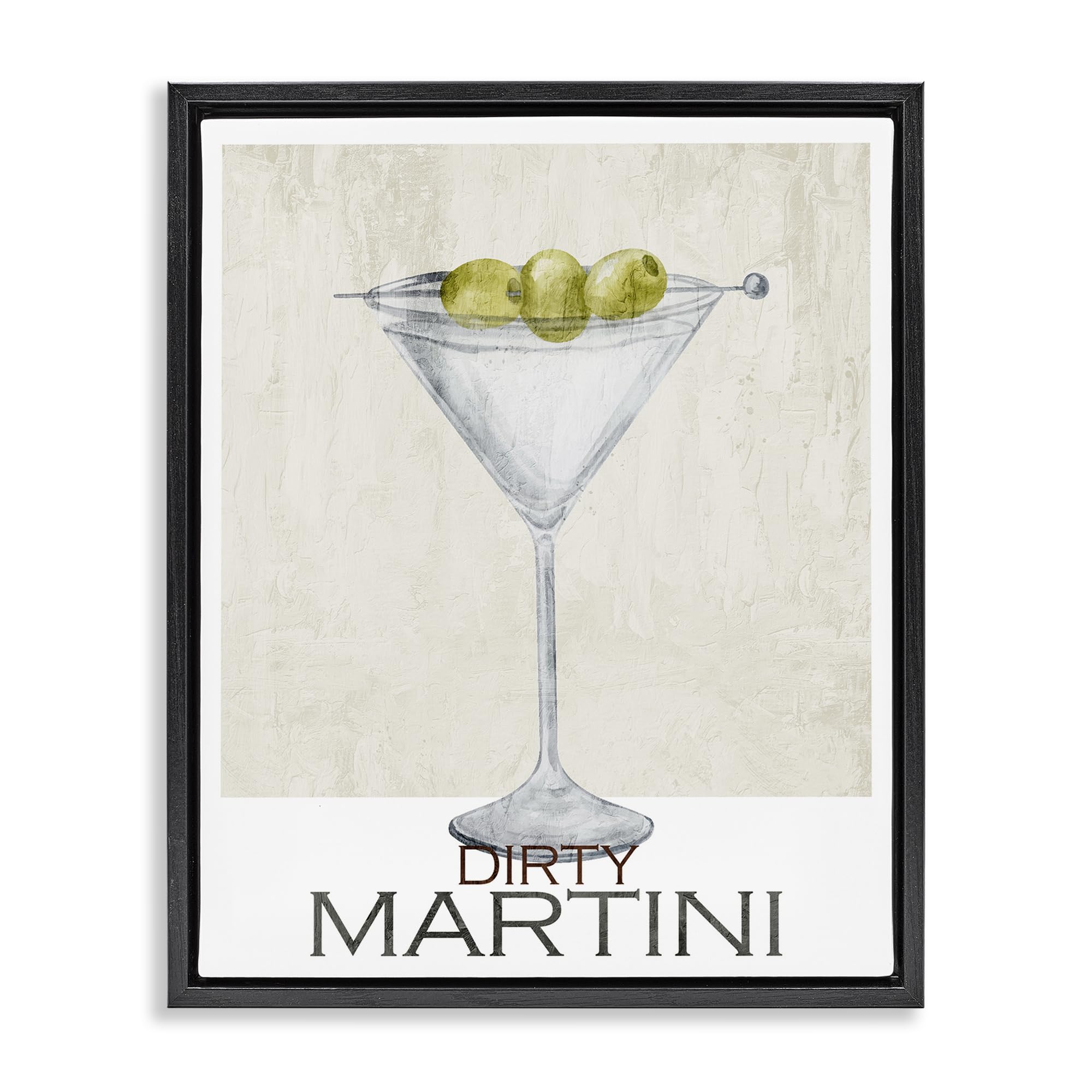 'Dirty Martini Olives'| Floating Frame Canvas Art