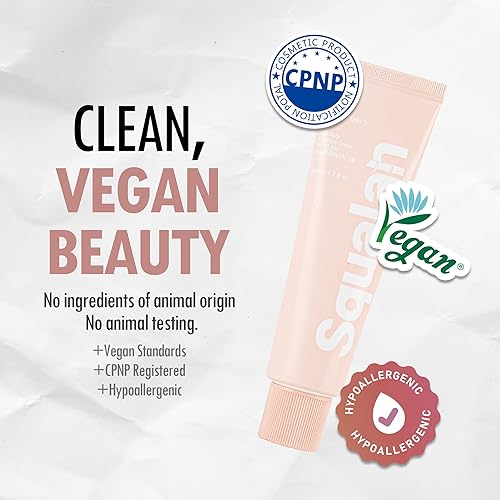 Miniatura 7 de VEGREEN Crema hidratante facial diaria enriquecida con escualano  Hidratante facial ligero e hidratante para piel seca y combinación  Crema