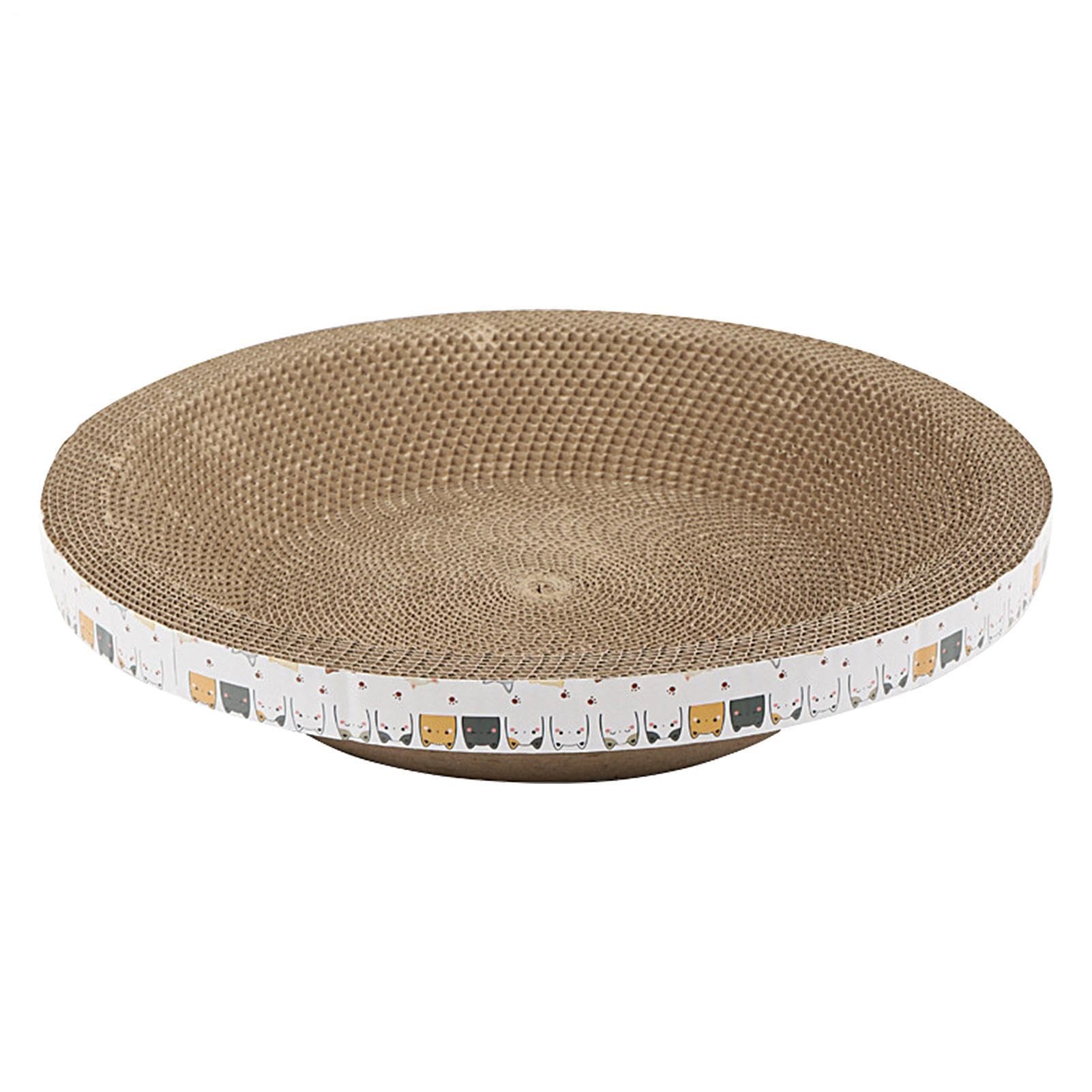 Rascador de cartón para gatos, rascador de gatos en forma de cuenco de | alta densidad para rascar postes y muebles, poste rascador para muebles de interior para gatos de interior que duermen