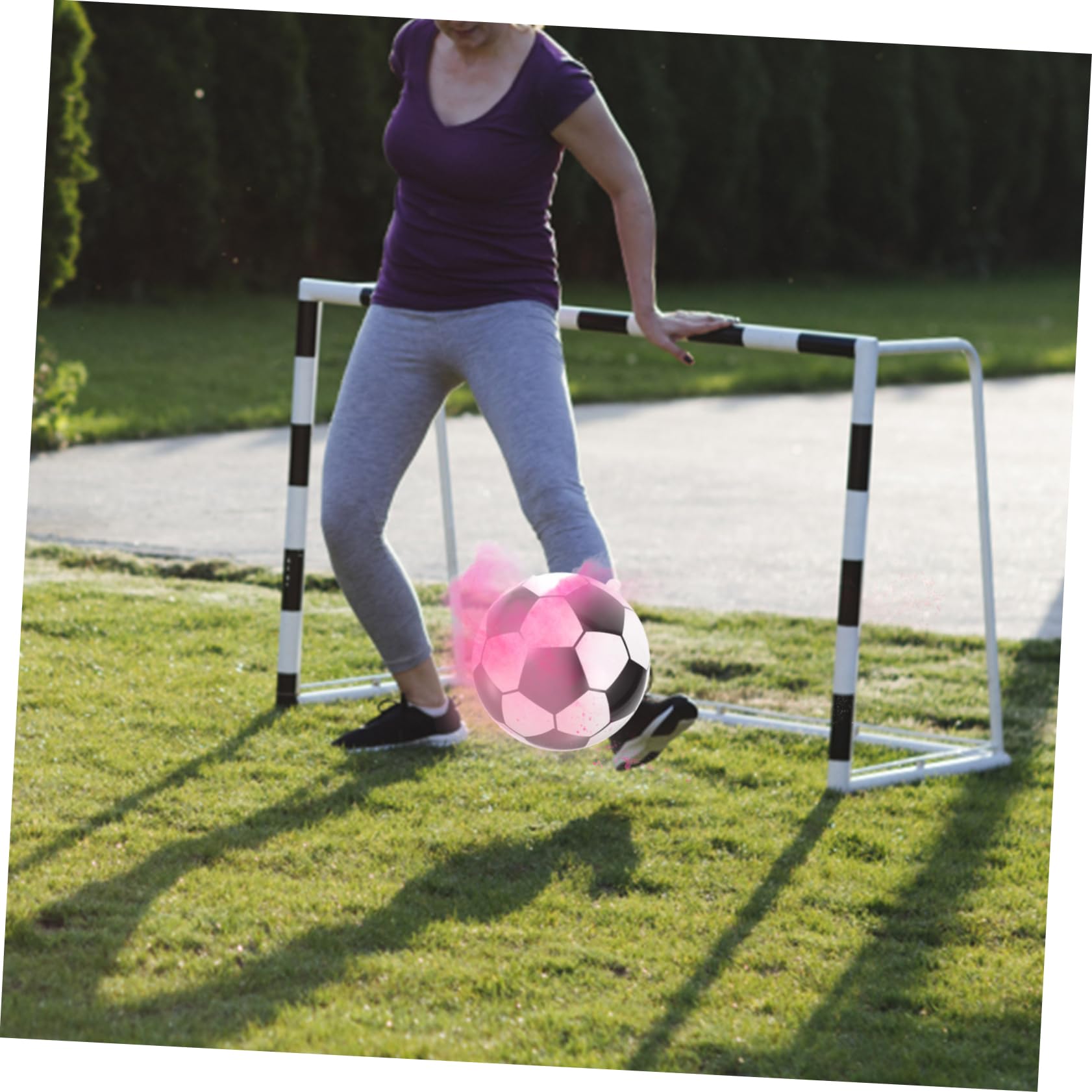 SOLUSTRE Gender Reveal Fußball Set Farbenfrohes Partyzubehör für Jungen Geschlechtsverkündung Dekorative Pulverwolke für Fußballfans Fußball Partydekoration