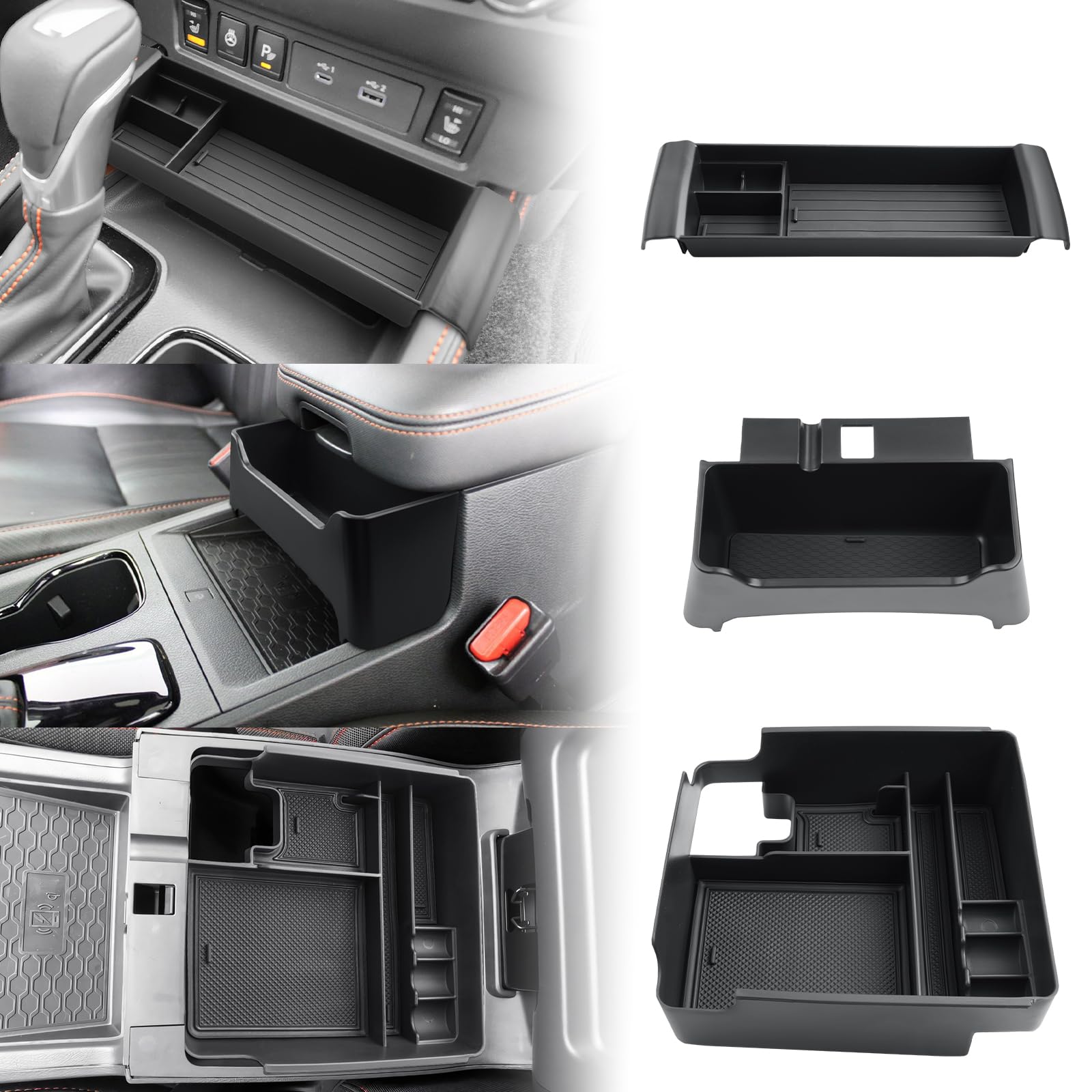 CDEFG 3Pcs for 2022-2026 Nissan Frontier Center Console Organizer Tray