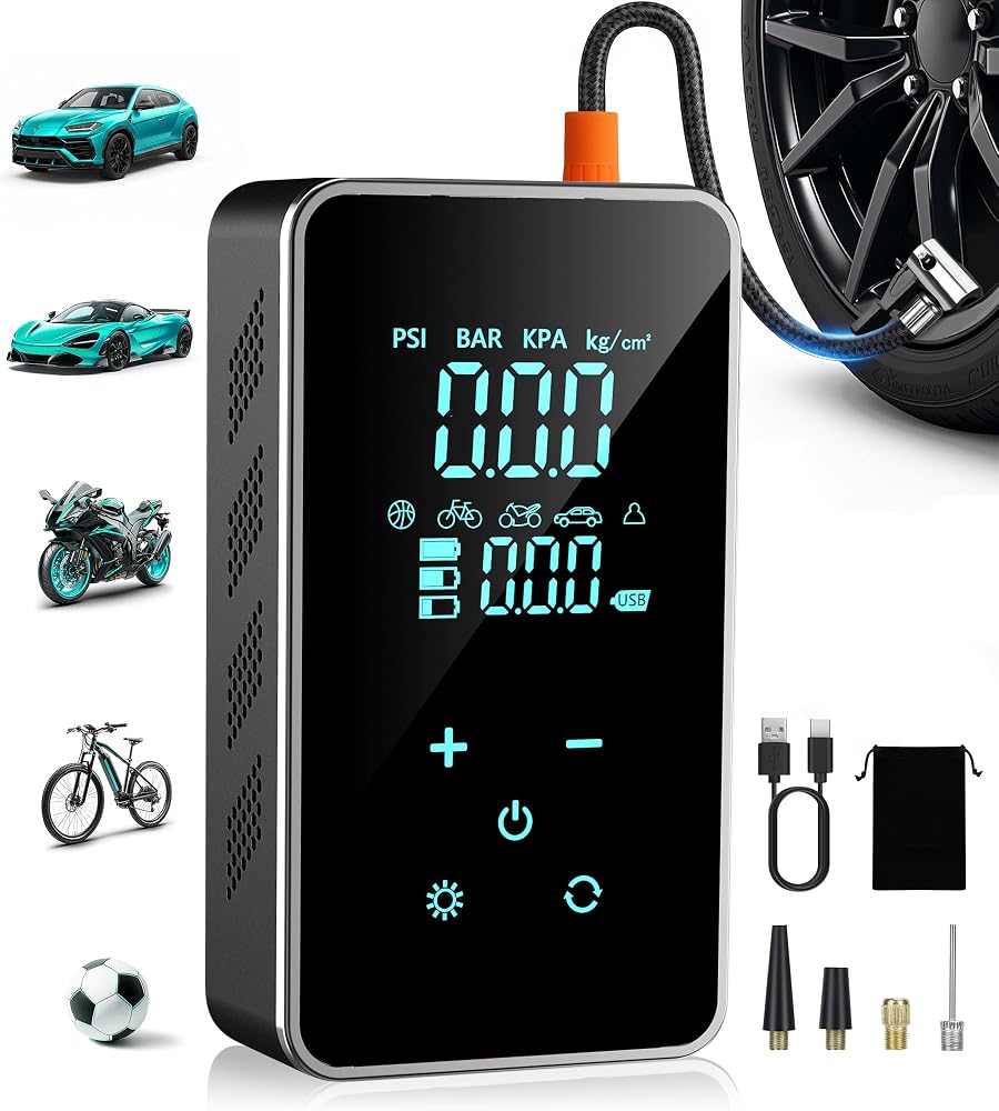 150 PSI Cordless Air Pump for Car & Bike