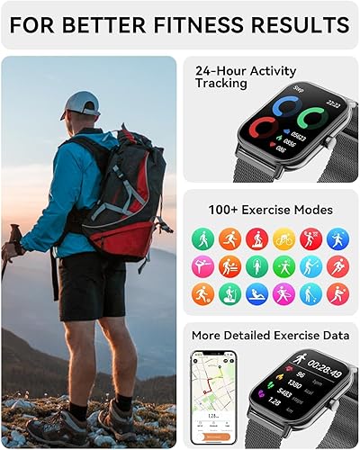 Miniatura 5 de Reloj inteligente para mujeres y hombres, reloj de seguimiento de actividad física para teléfonos Android compatible con iPhone, relojes