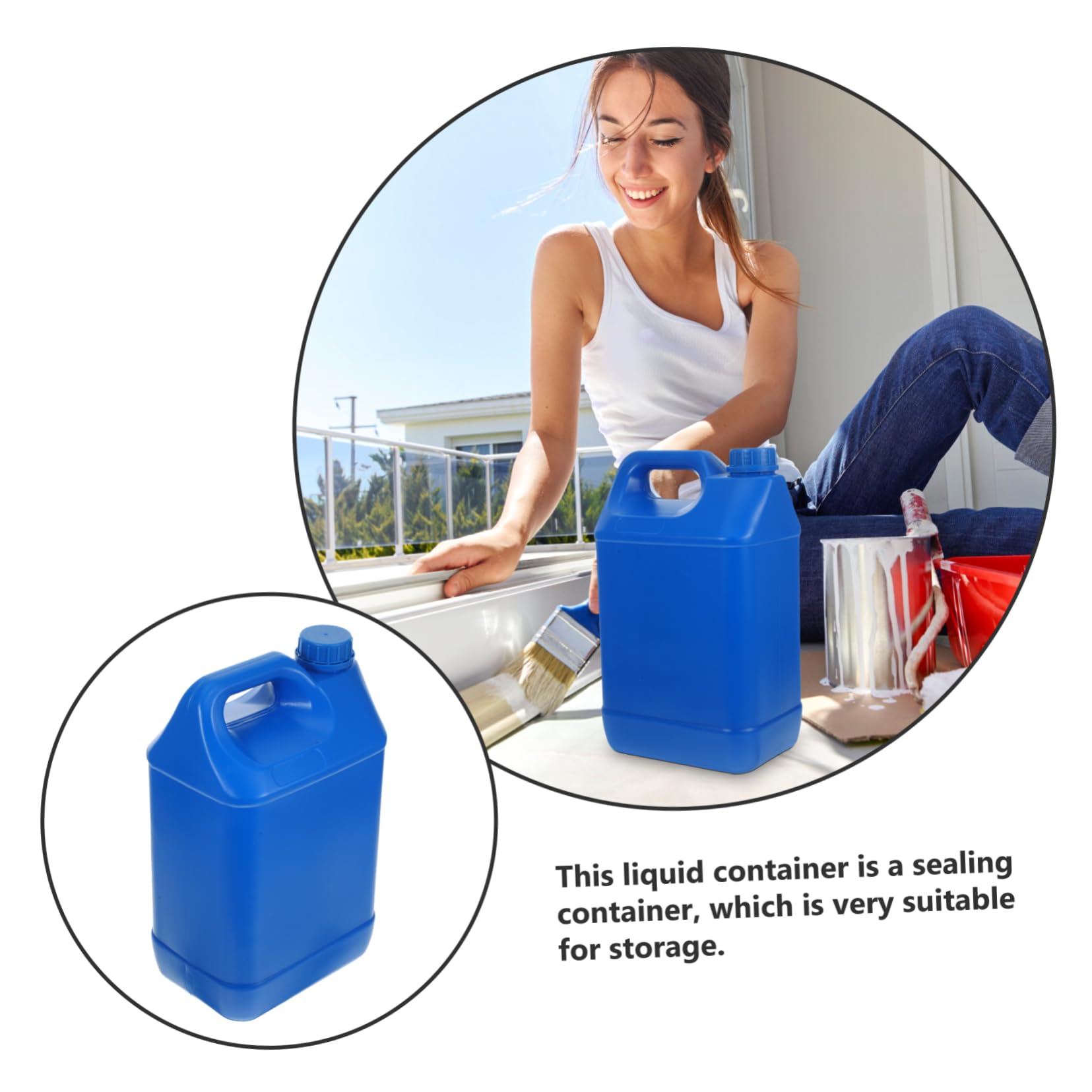 Gatuida 3pièces Conteneur De Stockage Liquide Avec Couvercle Bouteille Étanche Pour Camping Eau Huile Et Produits Chimiques Récipient De Rangement