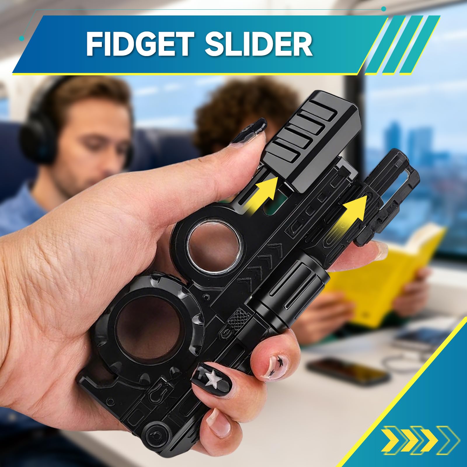 Amazon.com: 7 in 1 Fidget Slider, Fidget Spinner, Hand Roller