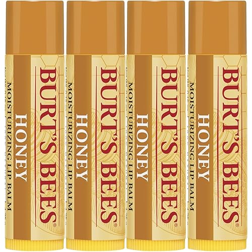 Miniatura 10 de Burt's Bees - Bálsamo labial hidratante 100% natural, miel con cera de abejas, 4 tubos