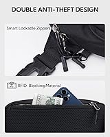 Vista 4 de WATERFLY Lightweight Small Fanny Pack: 1.5L Mini Slim Crossbody Waist Belt Hip Bag with RFID Blocking, Anti-Theft & Water Resistant Pouch for Women