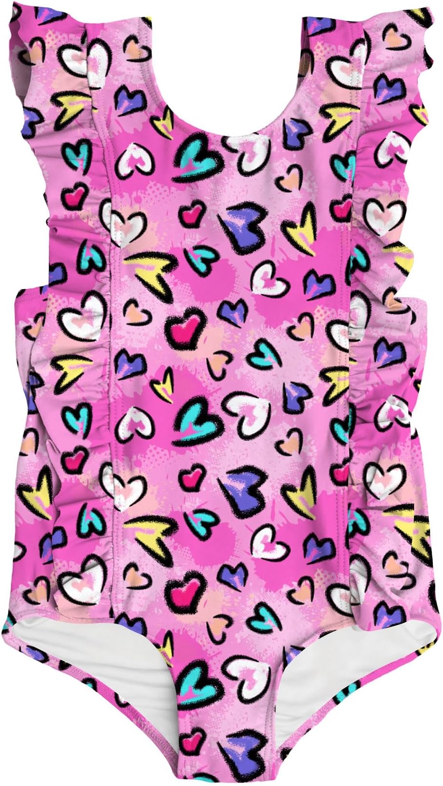 Toddler Little Girls Swimsuit Ruffle Bathing Suit One Piece Swimsuit Summer Swimwear 2-7 Years