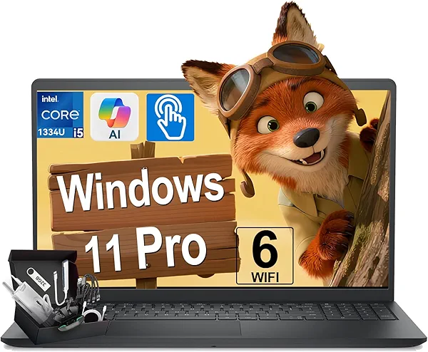 Dell Inspiron 15 3530 Touchscreen Laptop Computer, Intel 10-Core i5 1334U, 64GB RAM, 2TB SSD, 15.6'' FHD Anti-Glare Display, Wi-Fi 6, Ai Copilot, Windows 11 Pro, for Business & Student w/Accessories