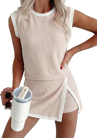 EVALESS 2 Piece Women’s Summer Workout Outfits