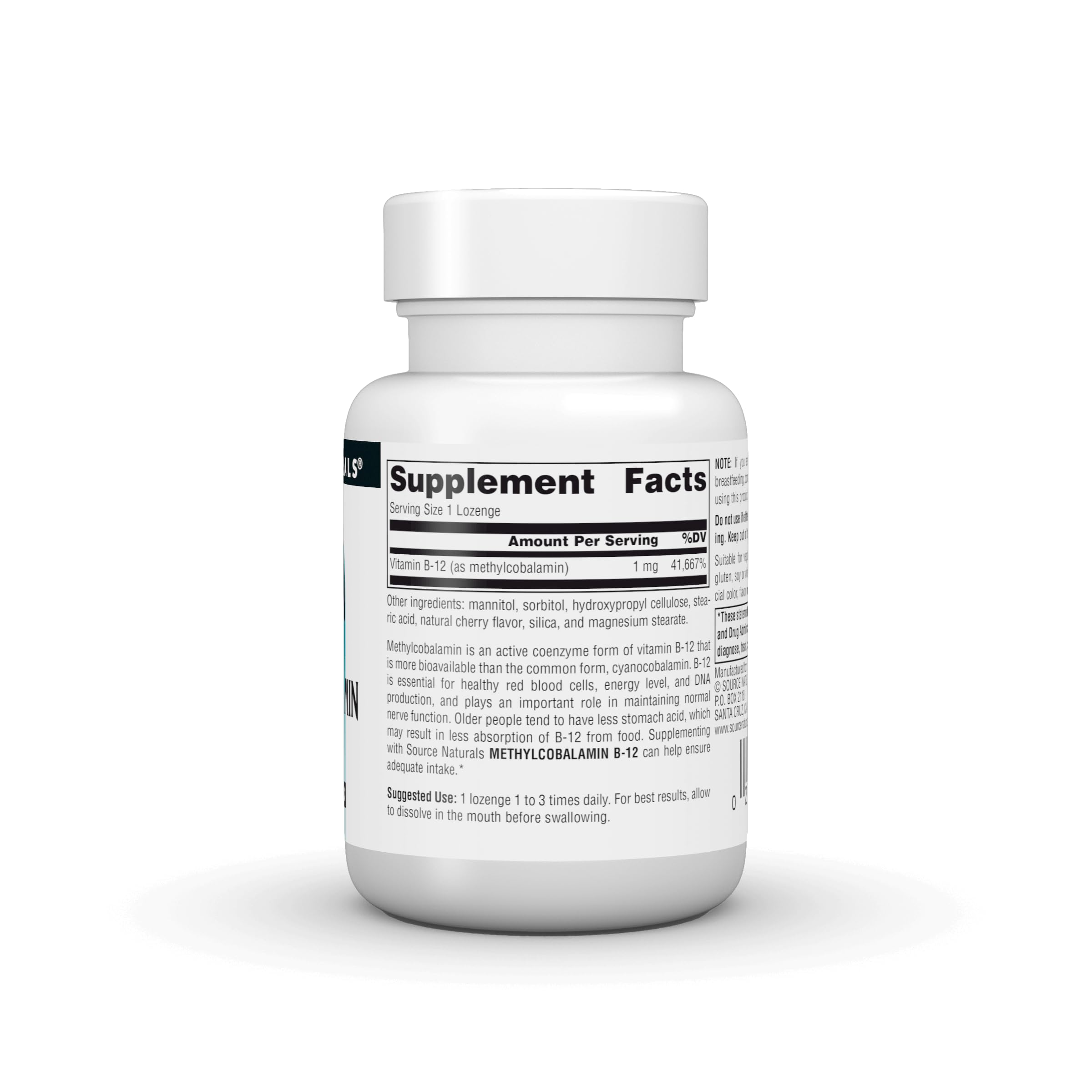 Source Naturals MethylCobalamin, Vitmain B-12,1 mg - 120 Lozenges — Amazon image 3