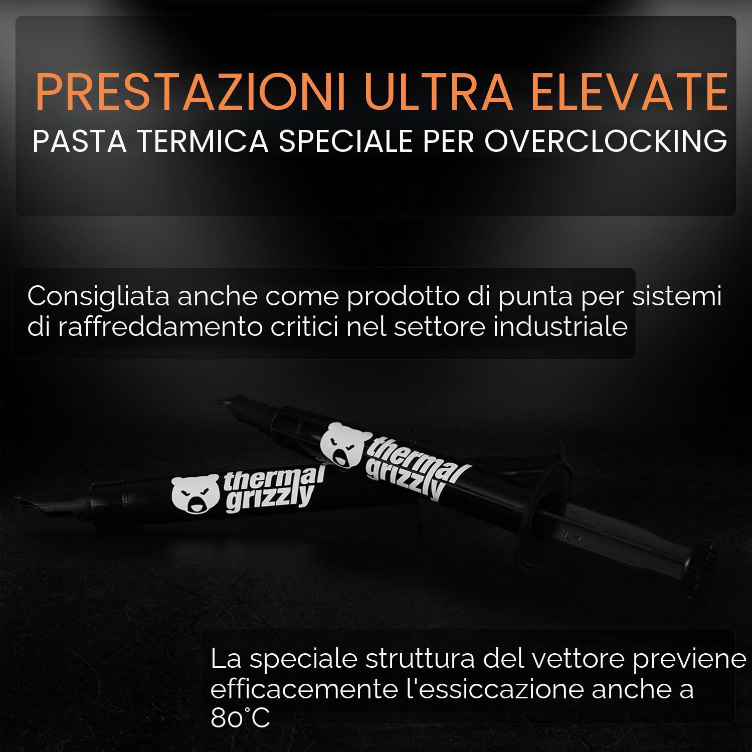 Thermal Grizzly Kryonaut 12.5W/m·K grasso termico (1 g, -200 a 350 °C)