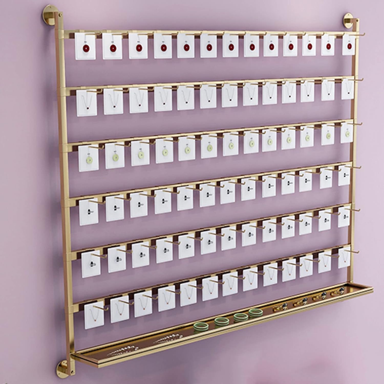 Wandmontiertes Schmuckregal, hängender Ohrringhalter mit Sonnenbrillen-Schlüsselanhänger-Regal, Organizer für Schaufenster