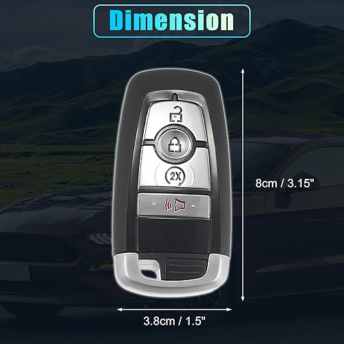 Miniatura 6 de X AUTOHAUX 315MHz M3N-A2C93142300 Reemplazo inteligente de proximidad sin llave remoto llavero para Ford Edge 2017-2020 4 botones con llave de