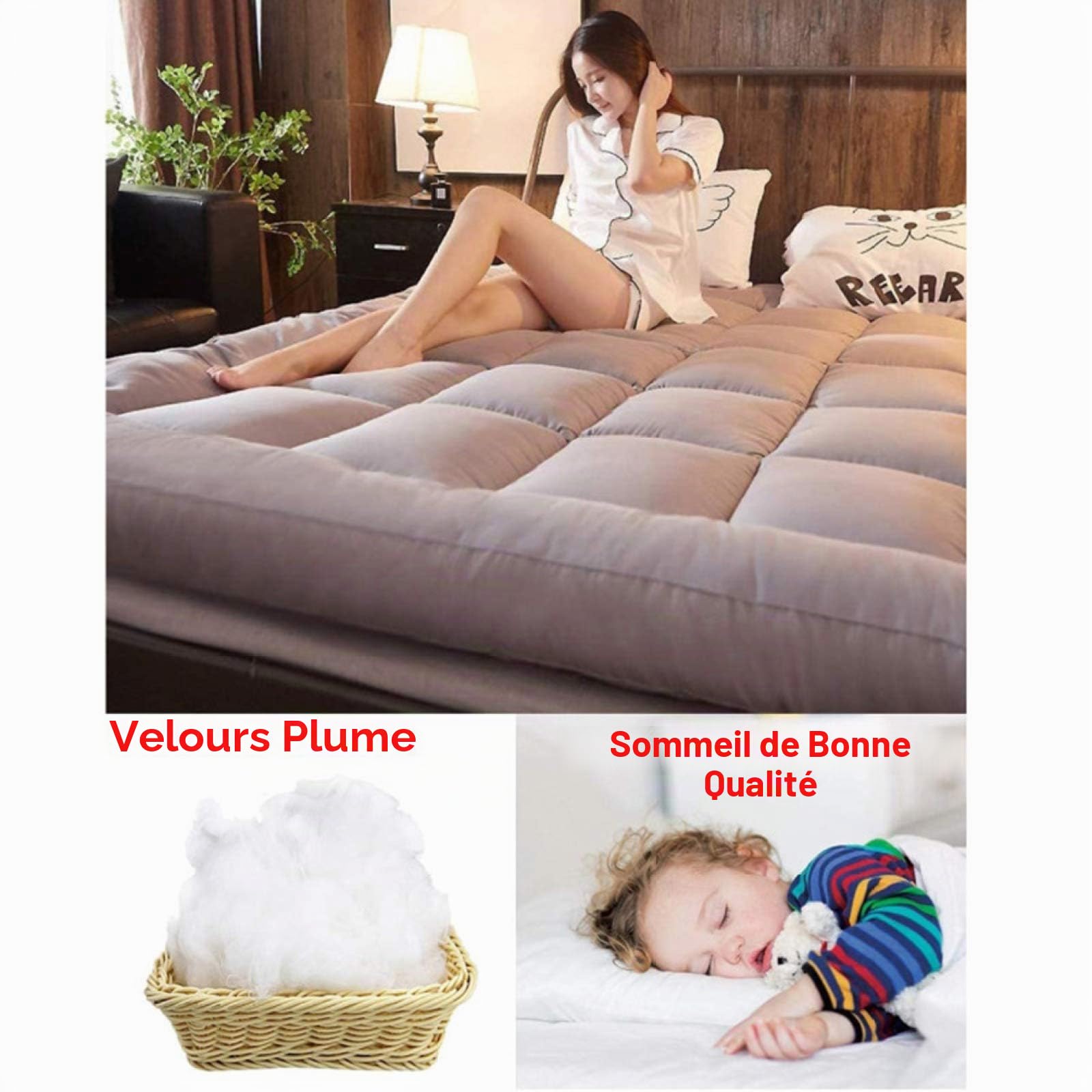 Matelas de Tatami Futon Pliable 2 Places 10cm Épaissir Le Matelas de Couchage Japonais Épais Tapis de Lit Moelleux Ultra-douce Plancher Pad Pour Dortoir Étudiant Chambre Matelassé,Grey-120*200cm