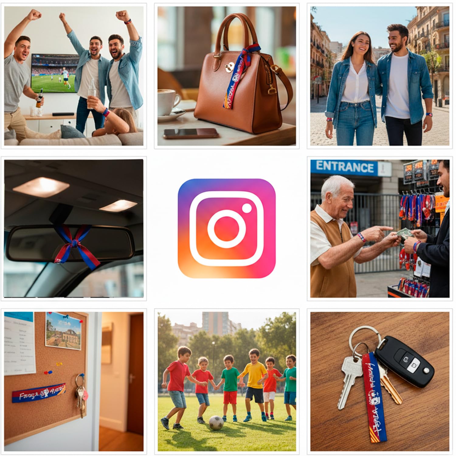 BDM Barcelone Football Bracelet Unisexe pour Tressage Hilo Hommes ou Femmes. Un pour Les Fans de l'équipe