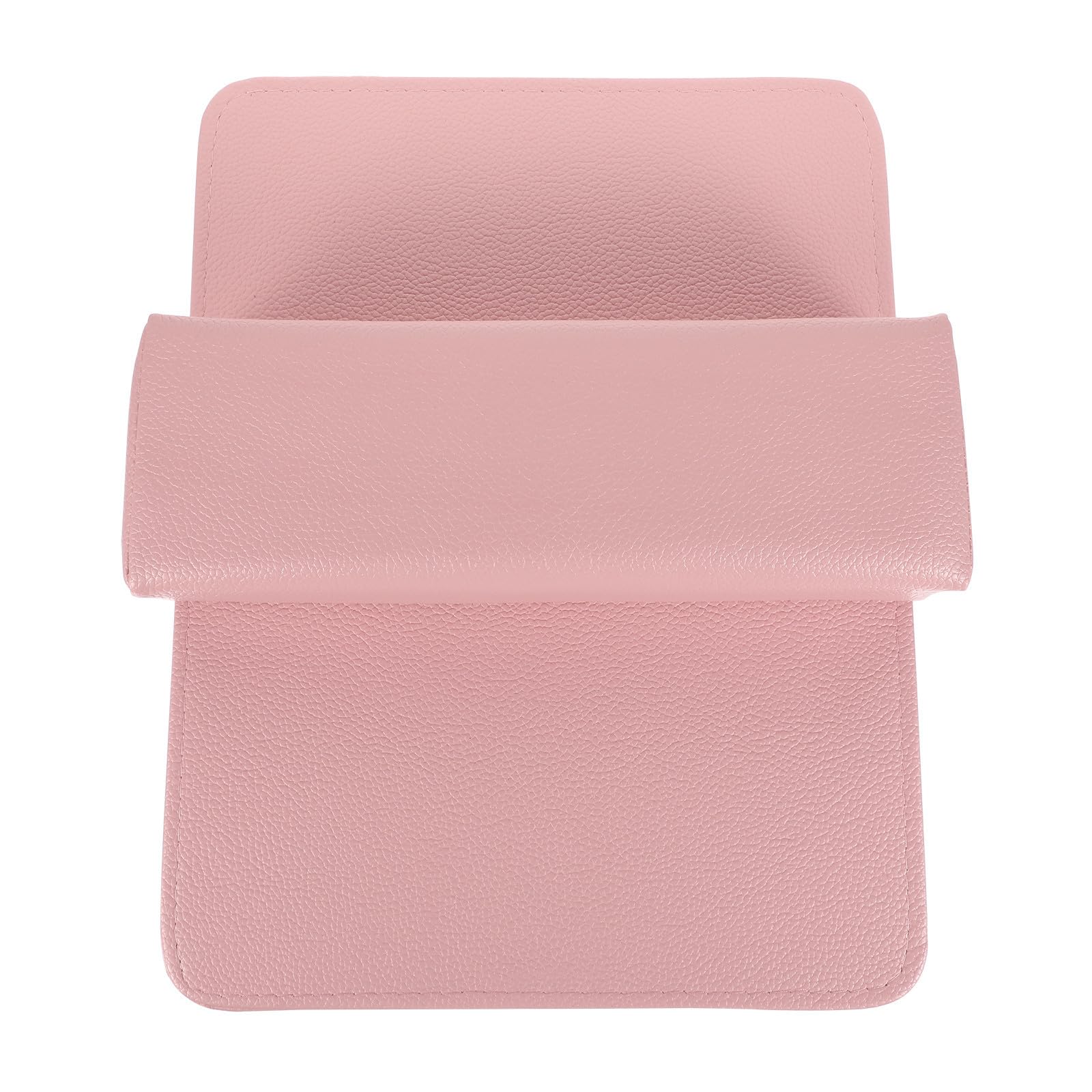 Kit de 2piezas Reposamanos para Manicura de Cuero Pu Rosa Soporte Firme y Cómodo para Entrenamiento de Uñas y Protección de Mesa