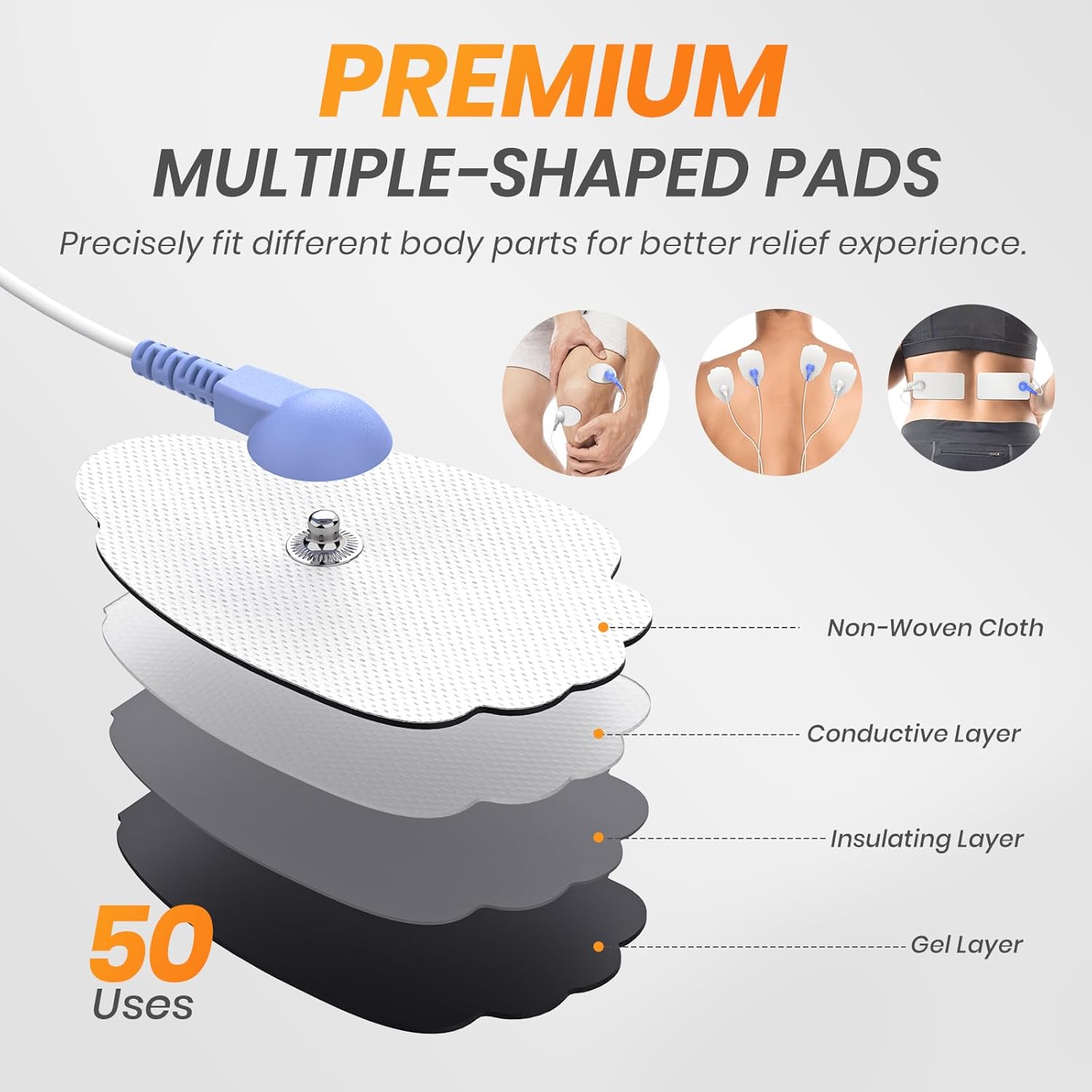 3-in-1 TENS Unit Muscle Stimulator with 24 Modes, Newest Color Display, Innovative Single Type-C Port, Dual-Channel TENS Machine for Shoulder, Back Pain Relief Therapy, EMS Massager Machine, 10 Pads - Image 7