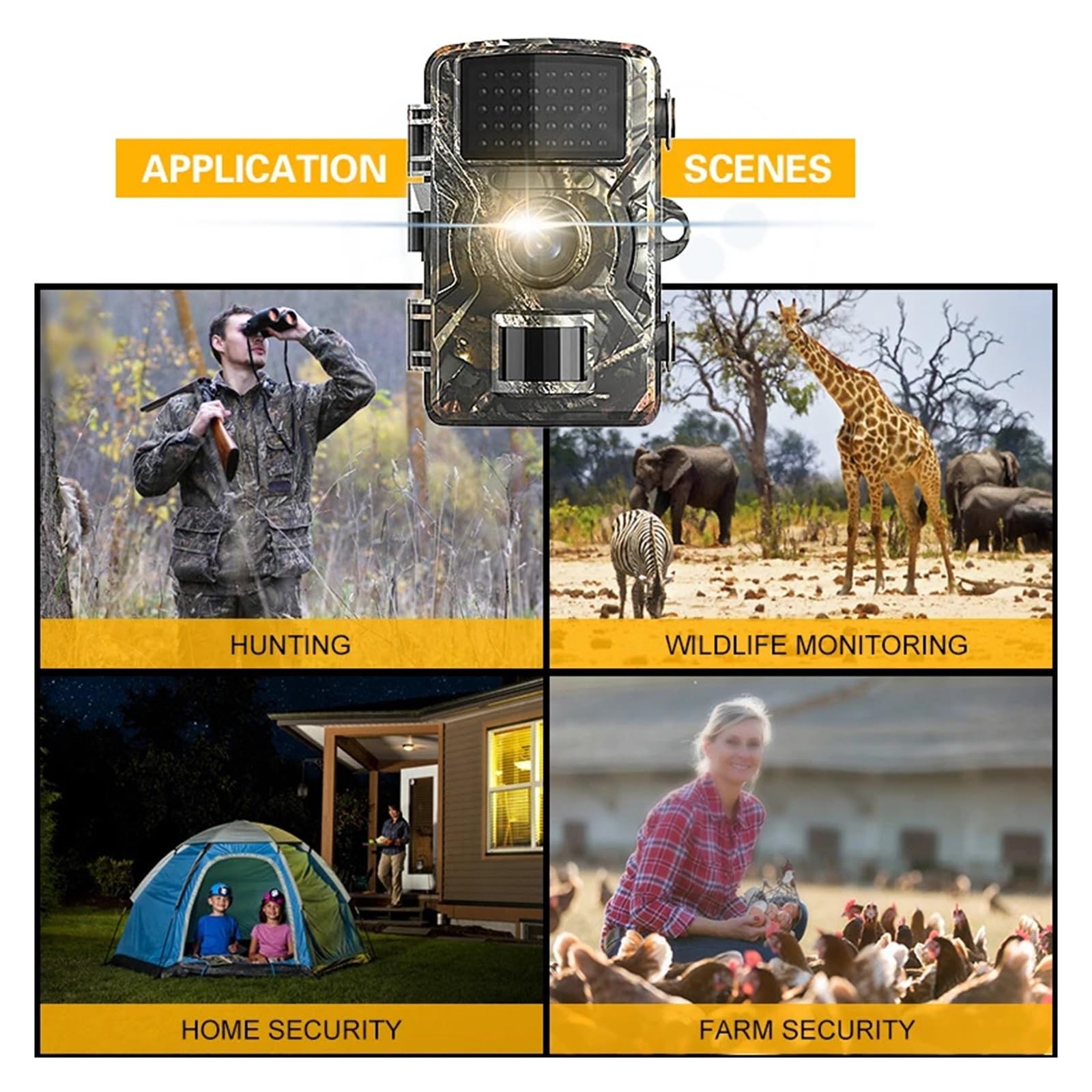 16MP 1080P Outdoor Wildlife Polowanie Kamera Obserwacyjna Noktowizor Na Podczerwień Track Aktywowana Ruchem Wodoodporna Fotopułapka