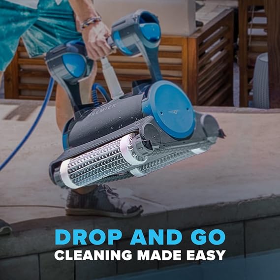 Dolphin Premier Robotic Pool Cleaner (2026 Model) with Multimedia, Oversized Leaf Bag, Standard & Ultrafine Filters, Weekly Timer, Waterline Cleaning & More for In-ground Swimming Pools up to 50ft