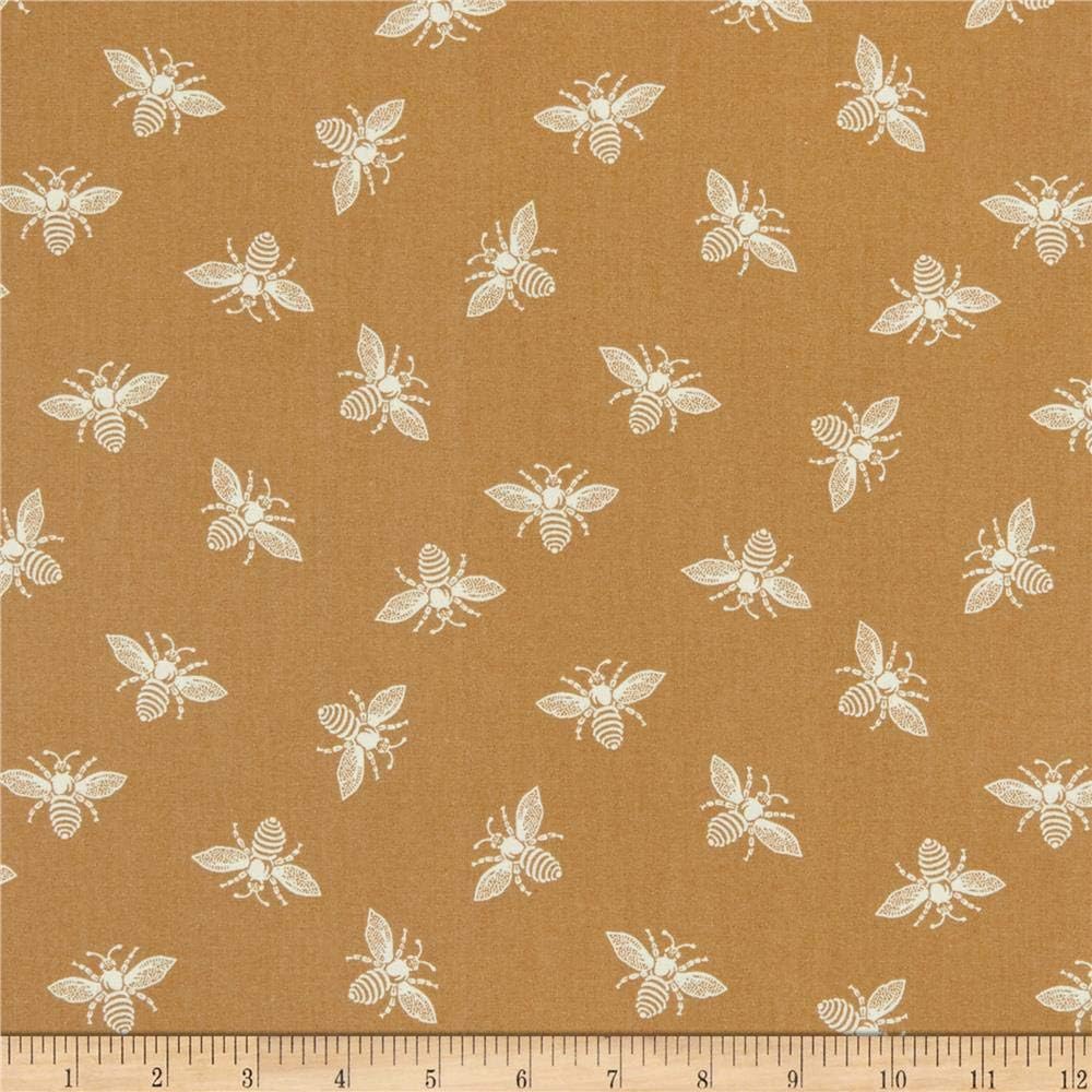 Andover Riviera Rose Bee Tan Fabric Fabric by the Yard