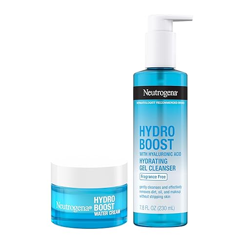 Neutrogena Hydro Boost Hidratante facial, limpiador facial de gel hidratante sin fragancia, 1.7 onzas, 7.8 onzas líquidas