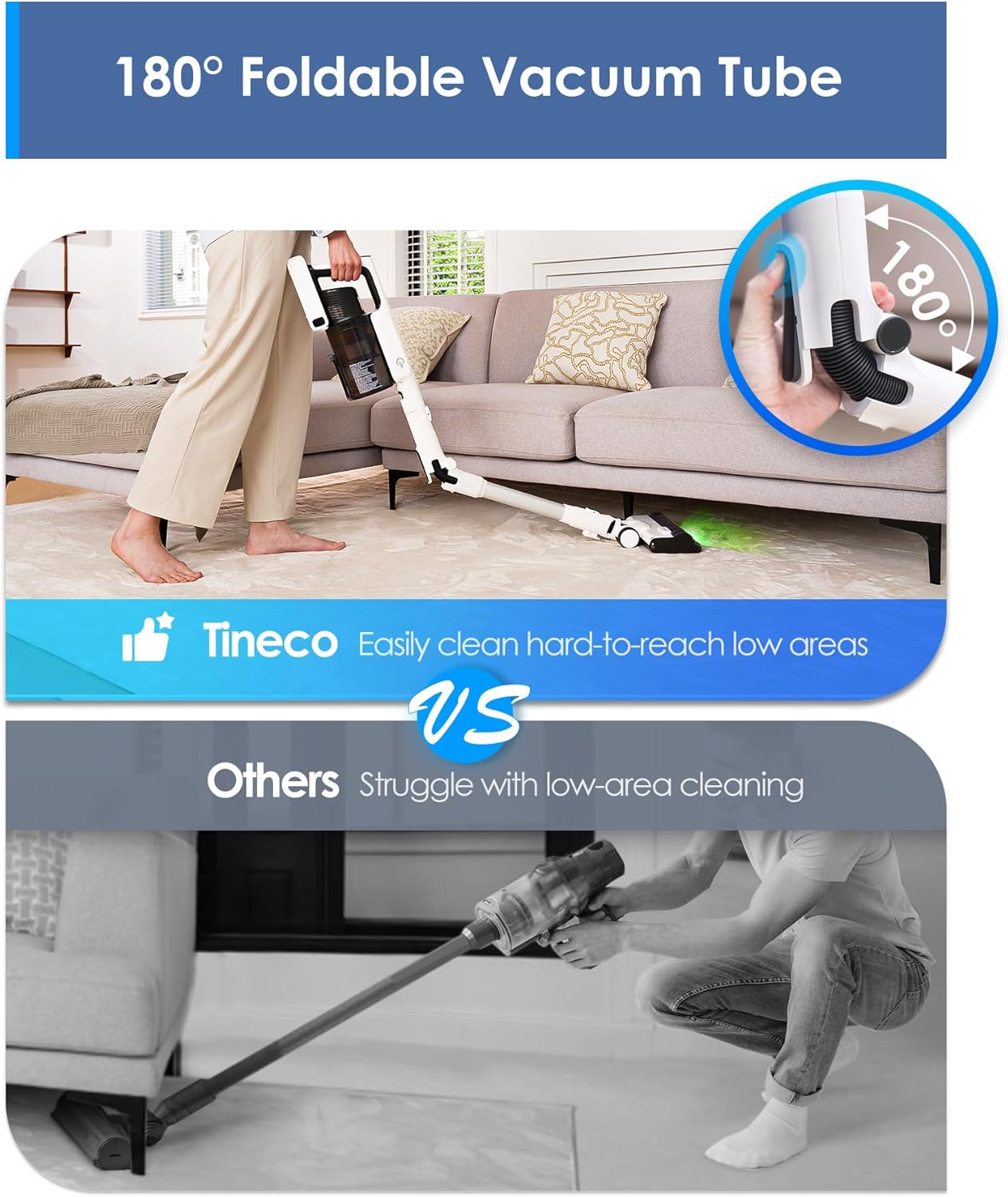 Tineco's 180° Foldable Vacuum Tube