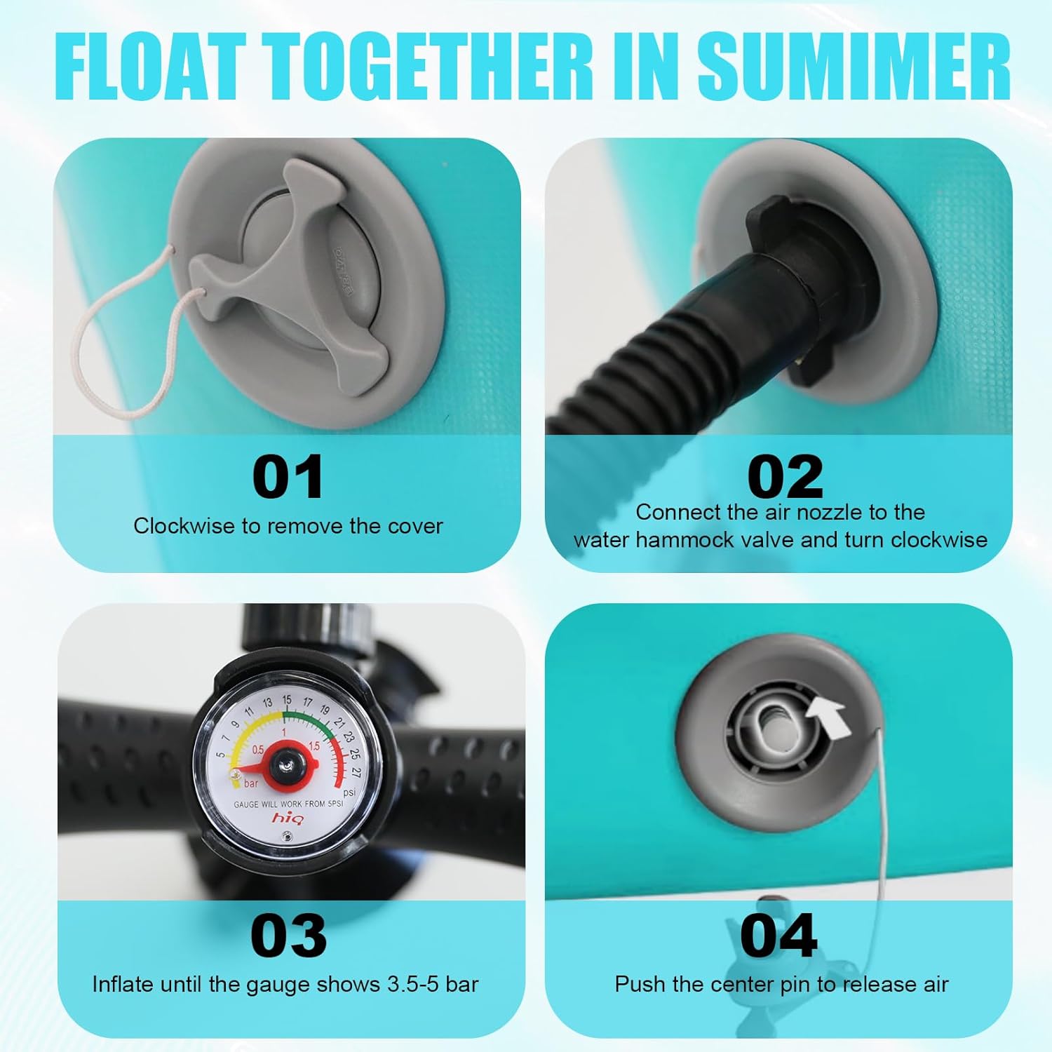 Sunchill Float Ring with 6 Cup Holders, Inflatable Water Hammock Heavy Duty Lake Floats for Adults Party, Round Floating Island Lounge Platform Raft for Tanning Pool River