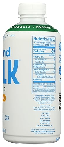 Miniatura 2 de MALK Leche de almendras de vainilla orgánica, 28 FZ