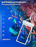 Vista 4 de wellhouse Funda impermeable 3D para teléfono con cordón, TPU de 100 pies, funda impermeable profunda para iPhone 17 16 15 14 13 12 Pro Max XS