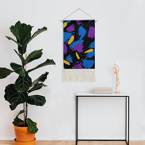 Miniatura 7 de 90s Graffiti Blue Purple Yellow Retro Poster Hanging Kit for Walls Arts Canvas Artwork Decor