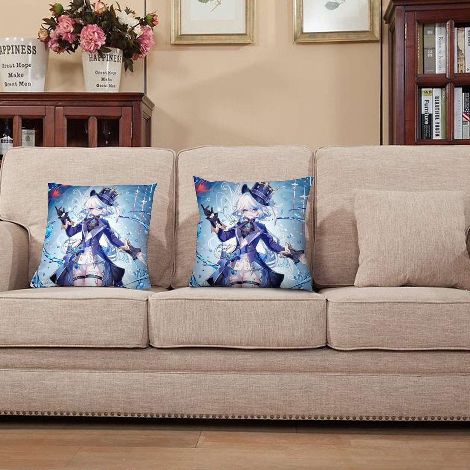 シシ神　デザイン クッションカバー 45×45cm Amazon.co.jp: 原神 フリーナ クッションカバー 45 45 2枚セット