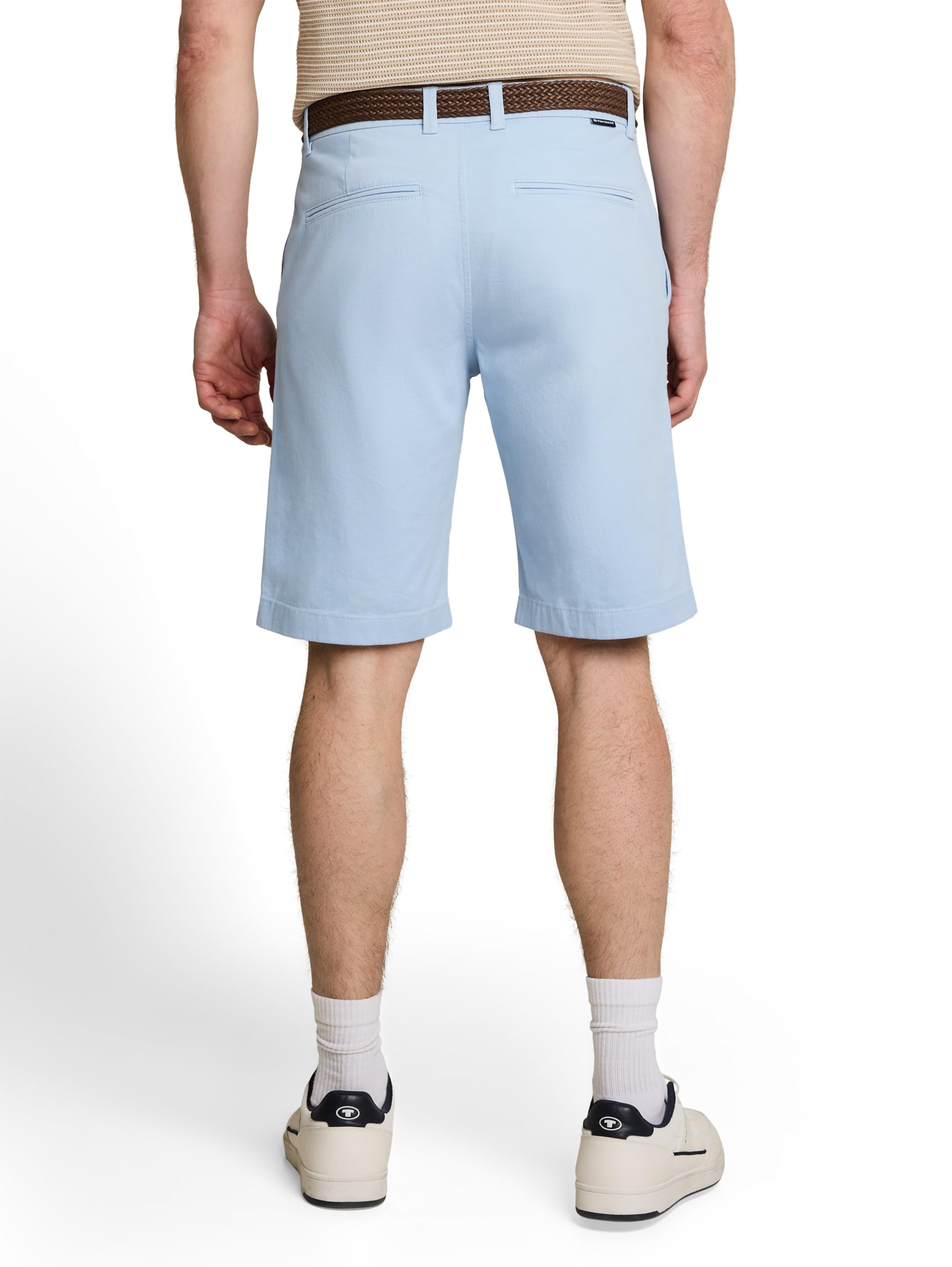 Tom Tailor Herren Regular Chino Shorts mit Gürtel 1052138