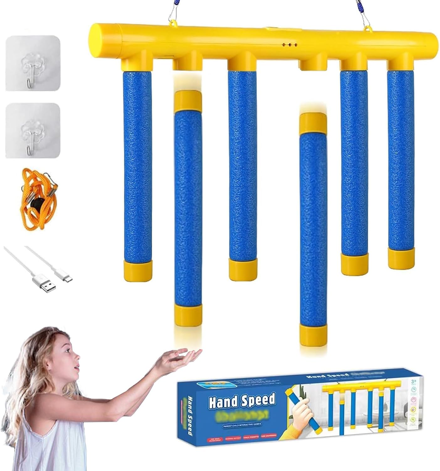 Hand Eye Coordination Training Catching Stick Game Drop Trivia Tool Finger Boxing Trainer Pick Up Modes Original Play Falling And Tapper Design Drop It Hand Speed Levels Shot Down Soft Balls For Sport