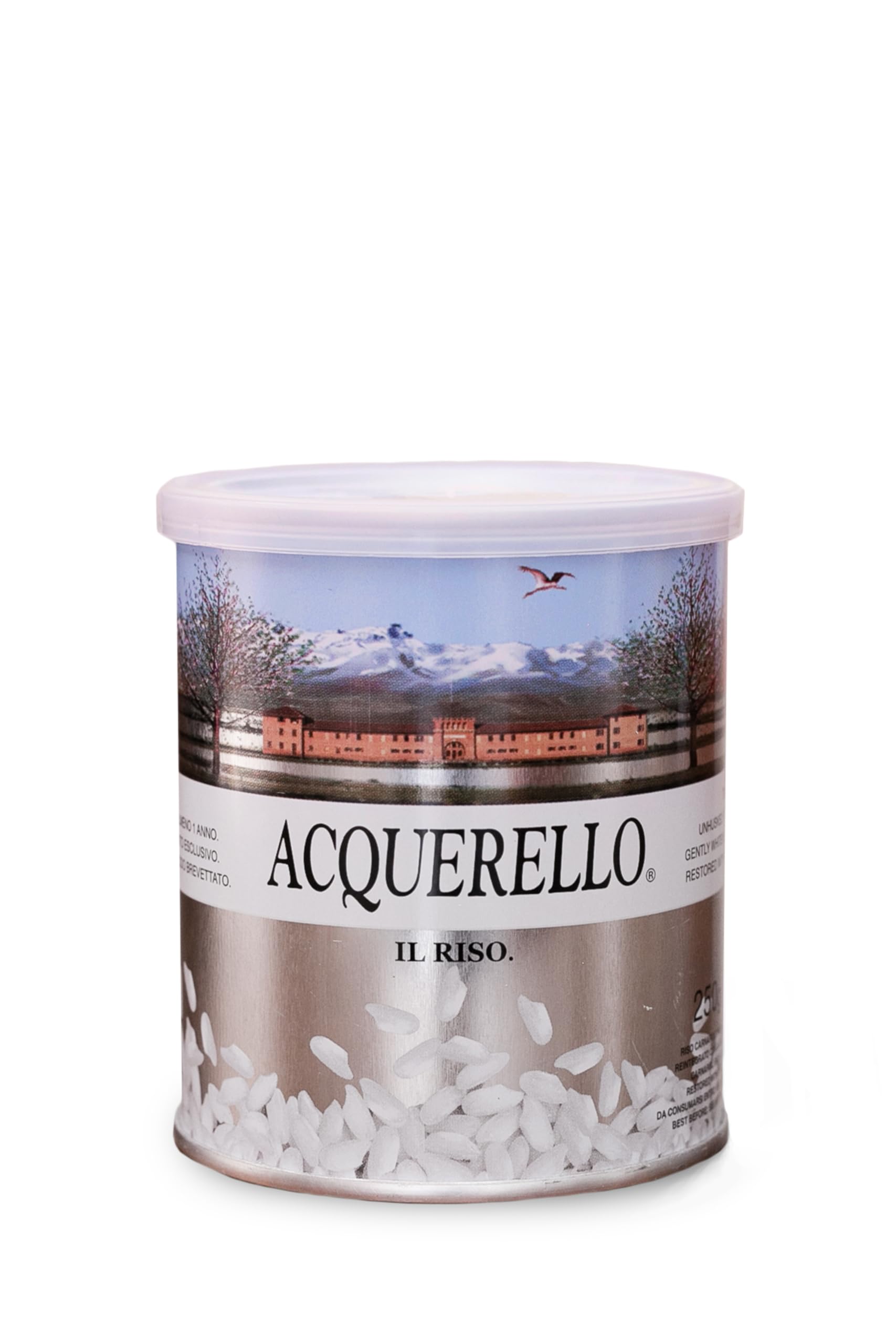 Acquerello Carnaroli Rice Aged 1 Year – 250g Tin – Premium Italian Risotto Rice