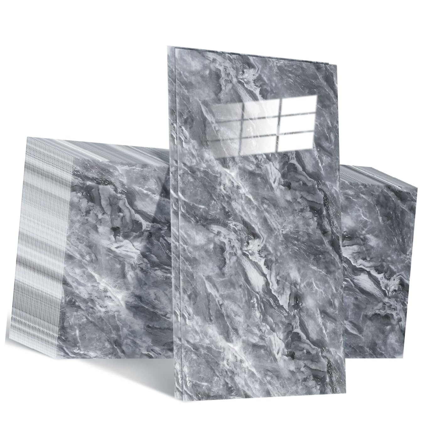 Angoily 20pezzi Piastrelle Adesive Impermeabili Per Bagno e Cucina Effetto Marmo Autoadesive Decorative Per Pareti