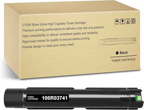 VersaLink C7020 / C7025 / C7030 Black Toner Cartridge Remanufactured for Xerox 106R03741 High Capacity Remanufactured Toner Cartridge16,100 Pages