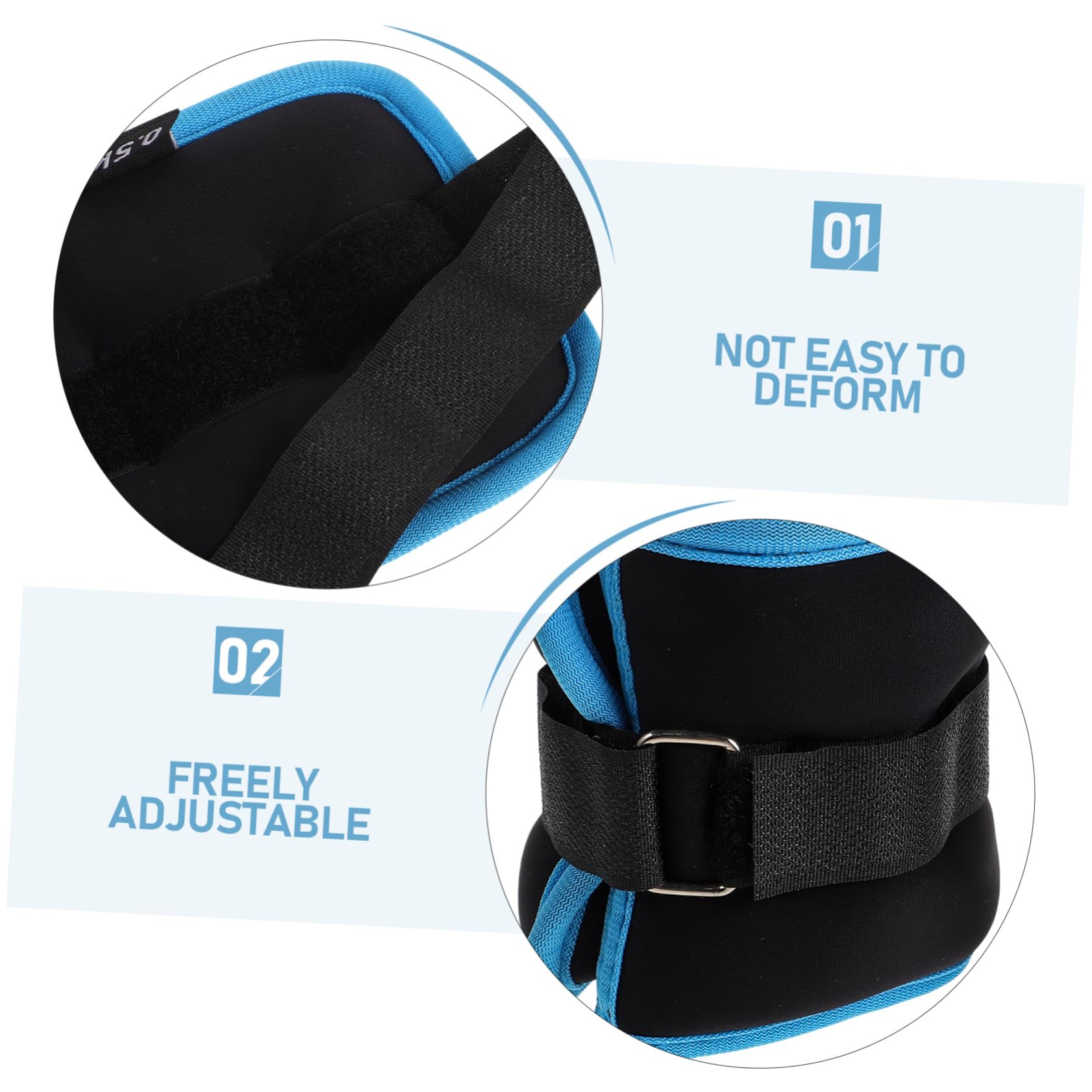 2pezzi Cavigliere Regolabili Per Allenamento Fitness Pesetti Per Caviglie Professionali Per Corsa e Yoga Equipaggiamento Resistente Con Cinghie Adesive Totale
