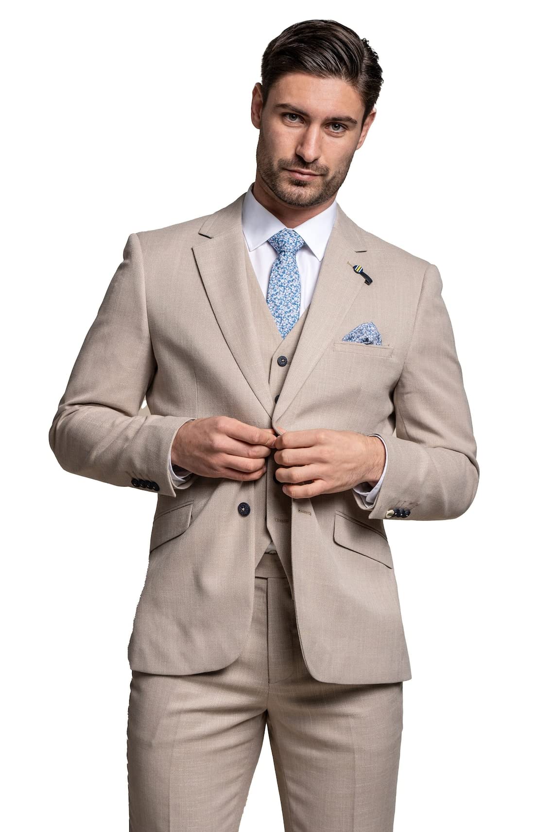 Heren Trainingspak Set Mannen Pak Slim 3-delig Pak Zakelijk Bruiloft Party Jas Vest & Broek Jas Mannen Grote En Lange Jurk Shirts, Grijs, M Heren Trainingspak Set Mannen Pak Slim 3-delig Pak Zakelijk Bruiloft Party Jas Vest & Broek Jas Mannen Grote En Lange Jurk Shirts, Grijs, M