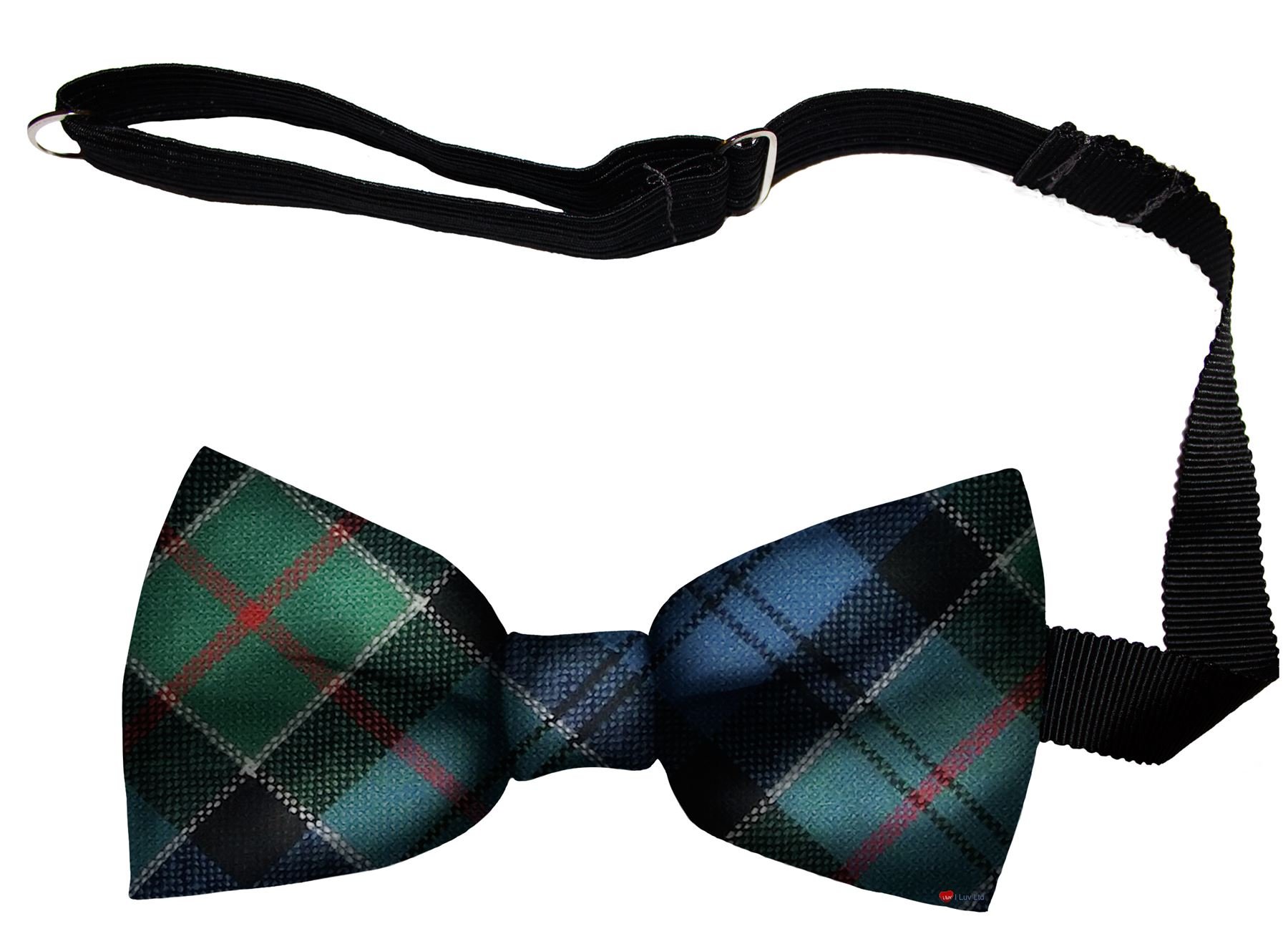 I LUV LTD Mens Bow Tie Soft Wool Woven And Made in Scotland in Colquhoun Ancient Tartan Adjustable Strap for Easy Fastening