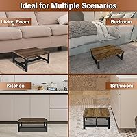 Vista 7 de Taburete de Paso de Madera para Niños Pequeños, Niños y Adultos, Taburetes de Paso Resistentes con Capacidad de Carga de 300 Libras, Taburete