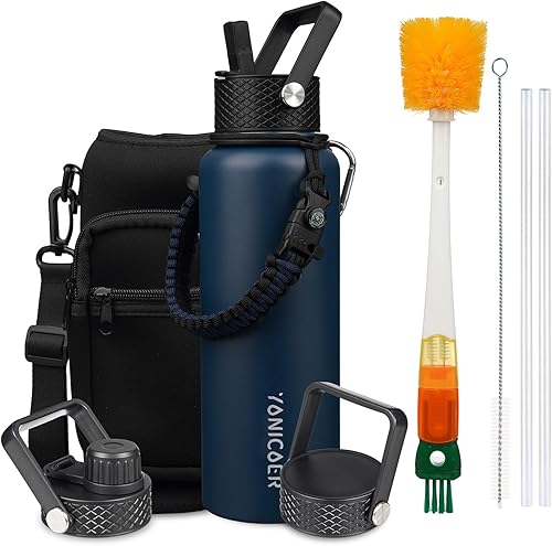 Miniatura 22 de Botella de agua aislada de 40 onzas, acero inoxidable al vacío de triple pared (apta para lavavajillas), a prueba de fugas y sin BPA, jarra frasco